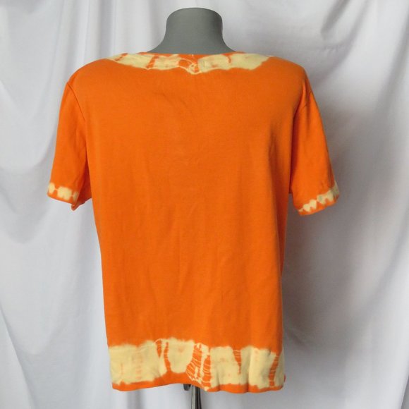 Cotton Ginny Orange Tie Dye Short Sleeve Cardigan - Picture 7 of 8
